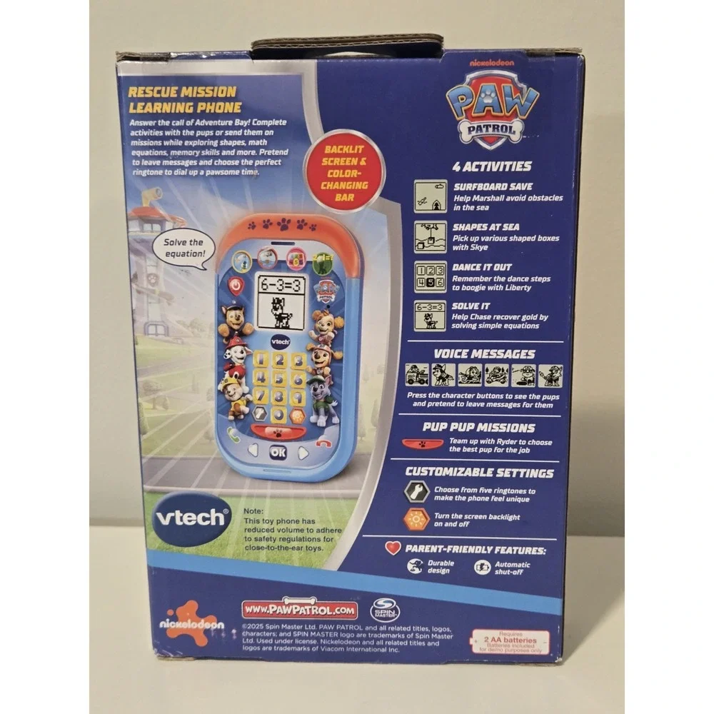 VTech PAW Patrol Rescue Mission Learning Phone Electronic Toy Ages 3+ (2025)